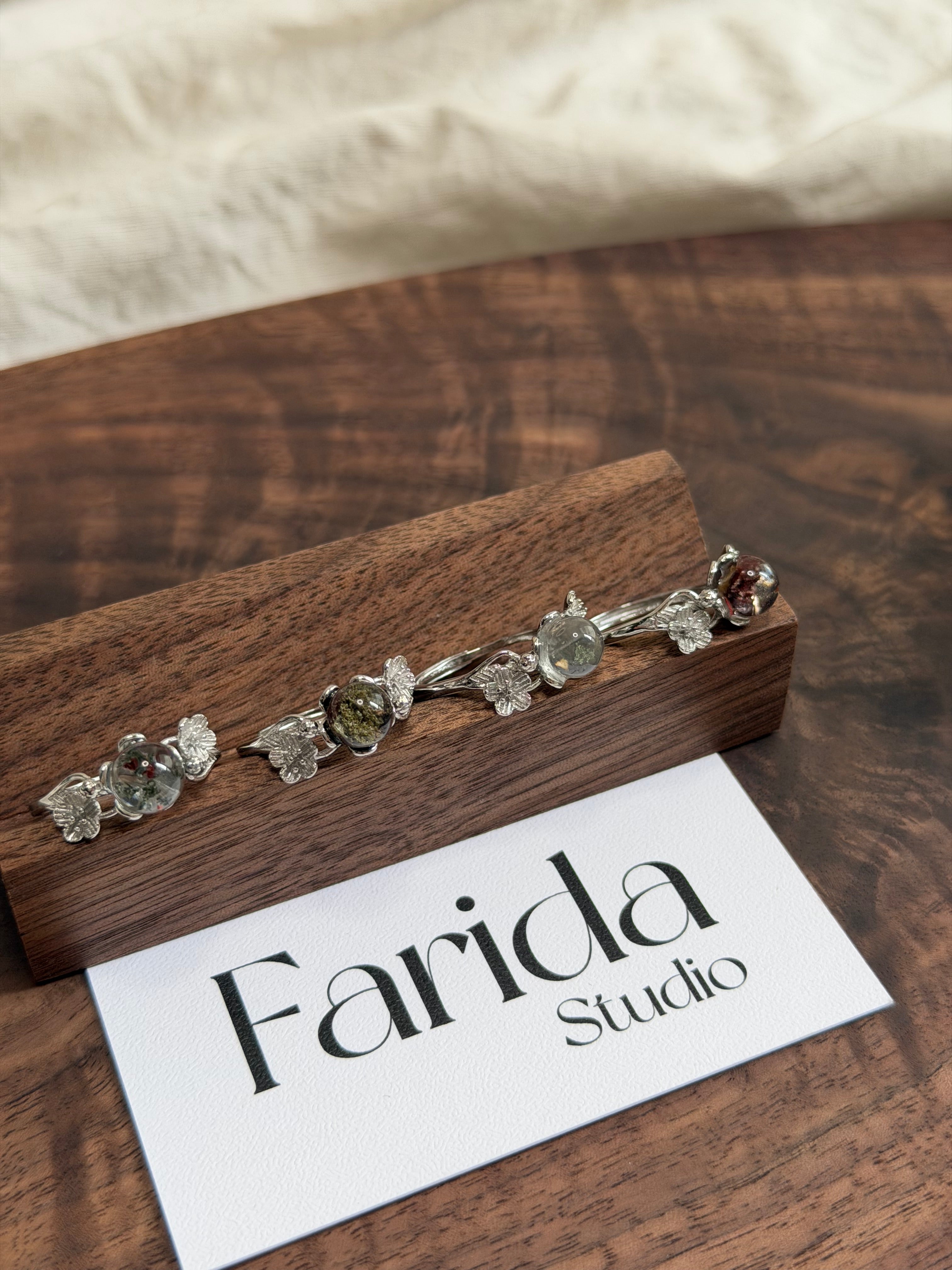 小花彩幽靈戒指