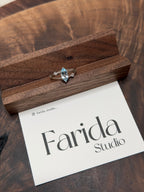 S925馬眼藍托帕戒指