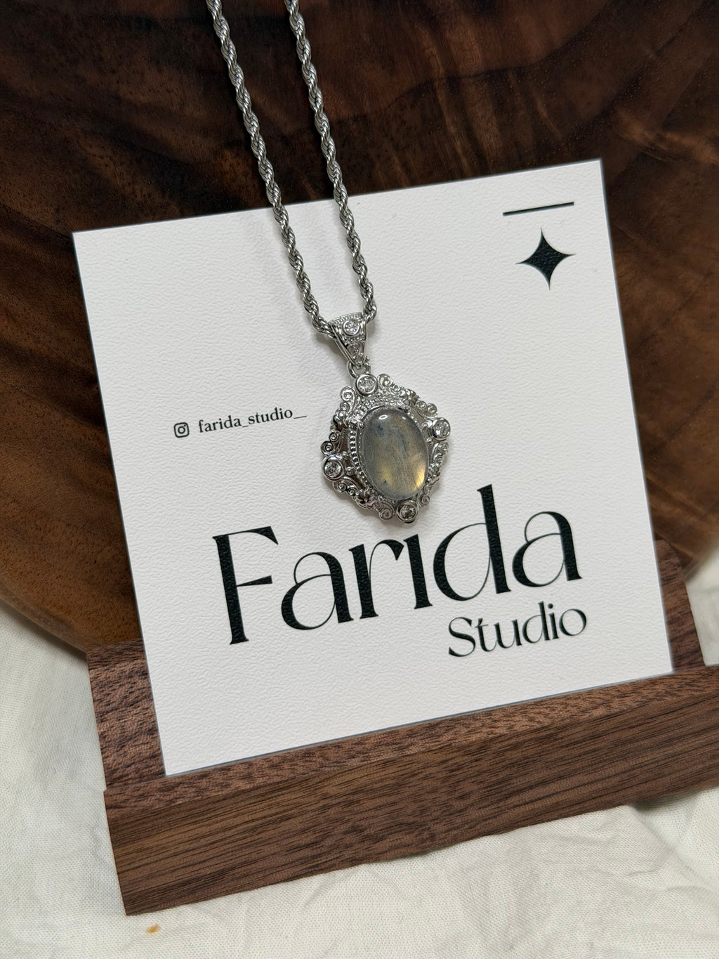 尼泊爾風拉長石吊墜