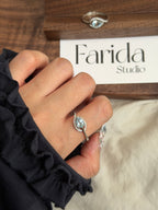 水滴藍托帕戒指