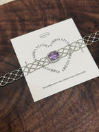 蕾絲方鑽紫水晶手鏈