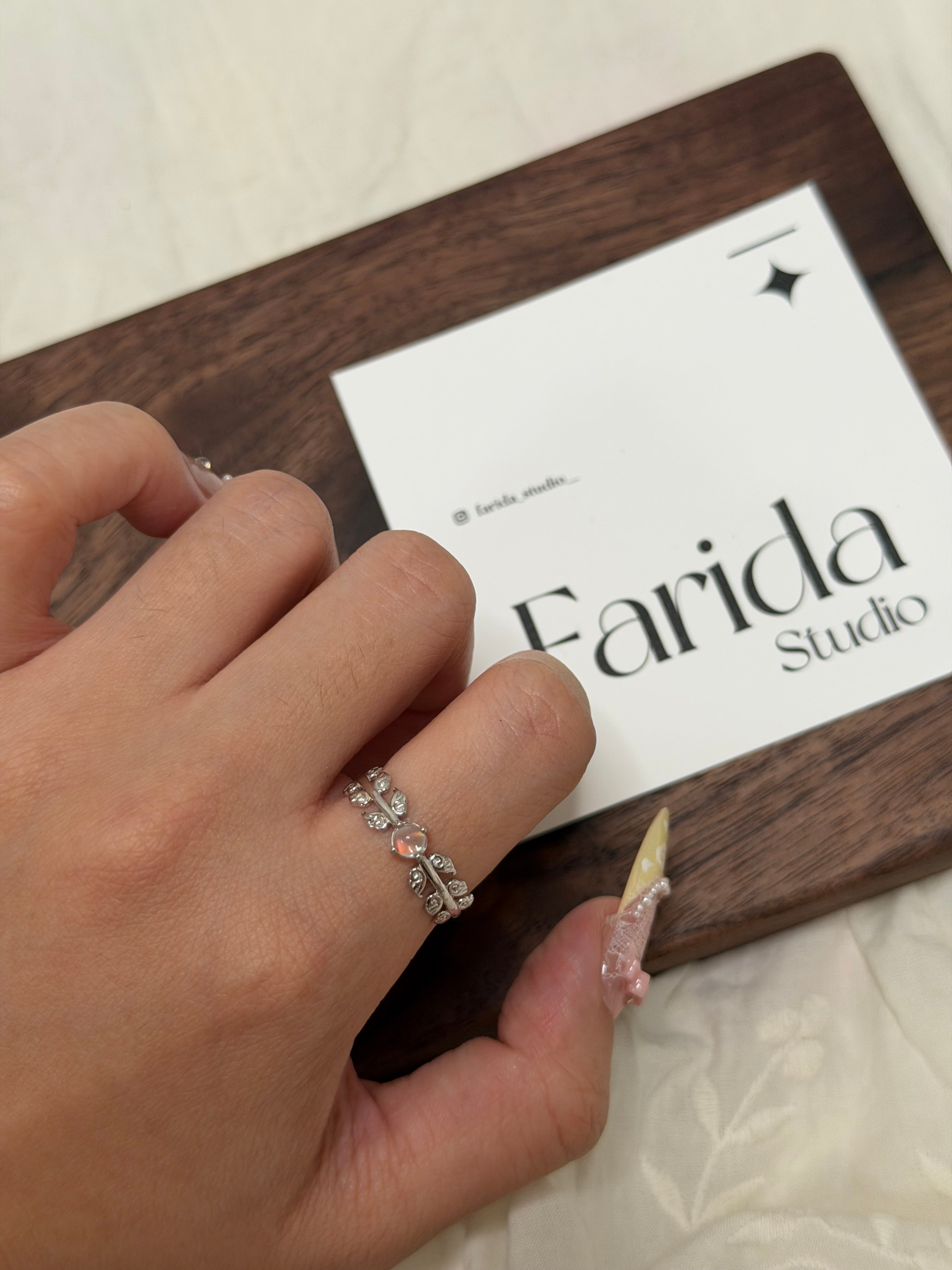 S925馬島月光石戒指