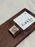 意大利工藝白水晶鈦鋼戒指