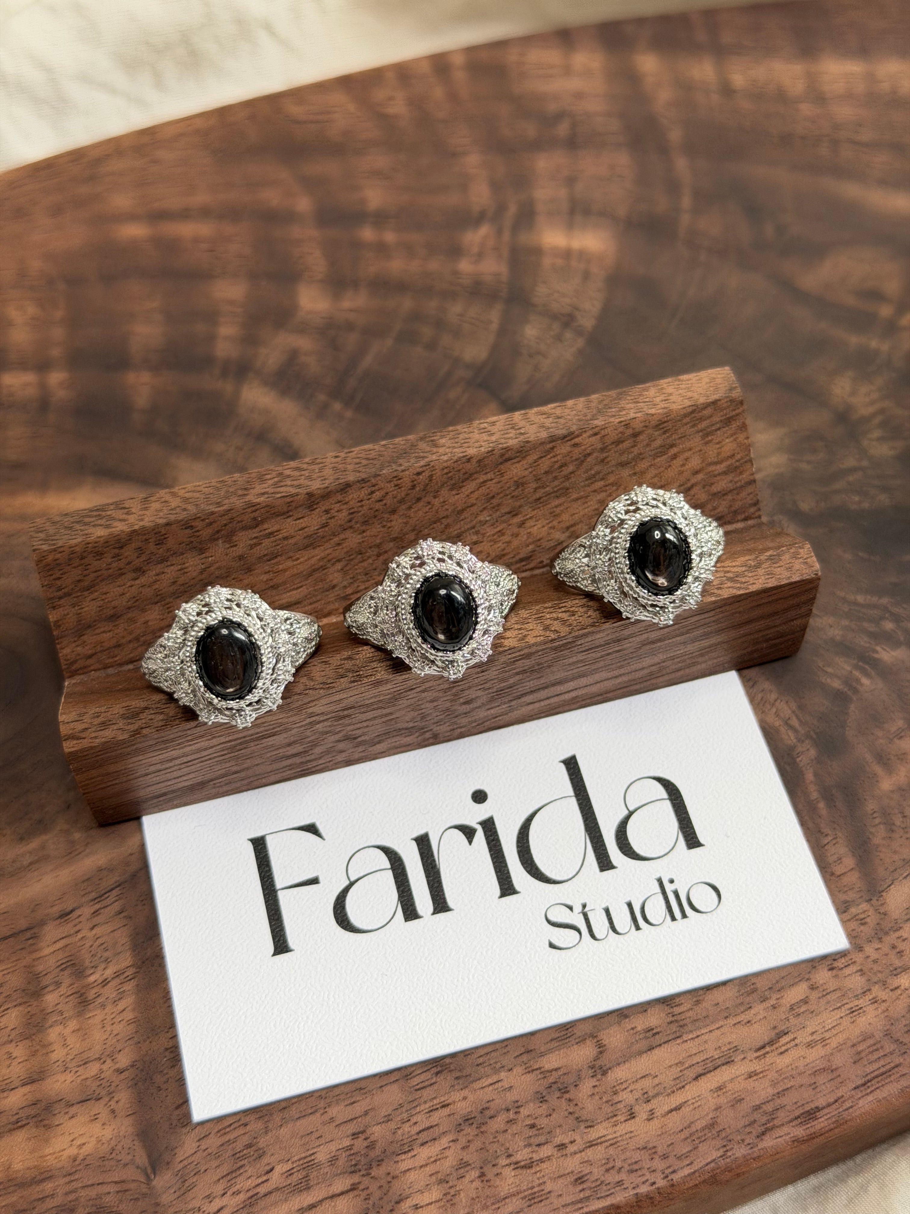 重工藝金運石戒指