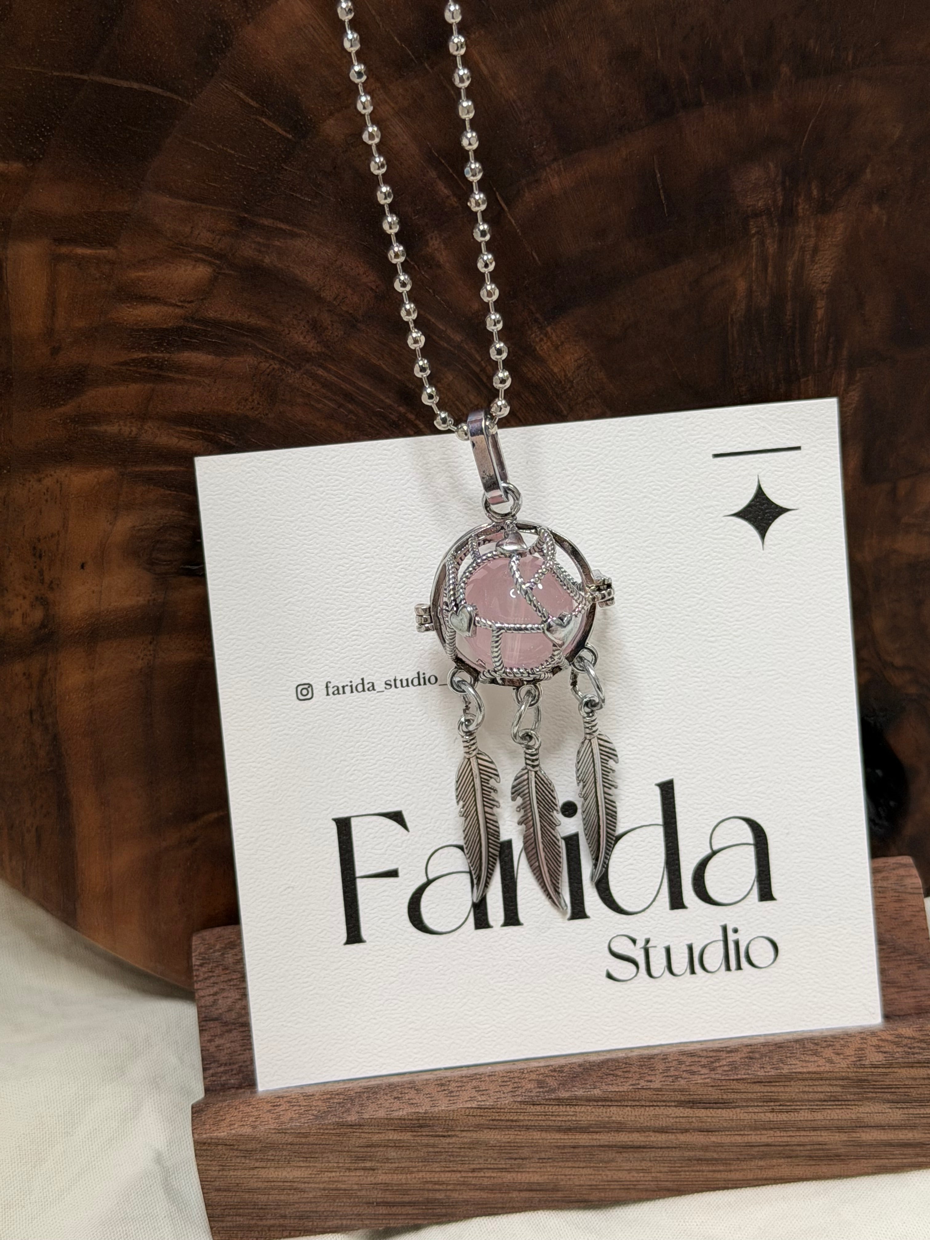 捕夢網盒子吊墜（送隨機水晶）