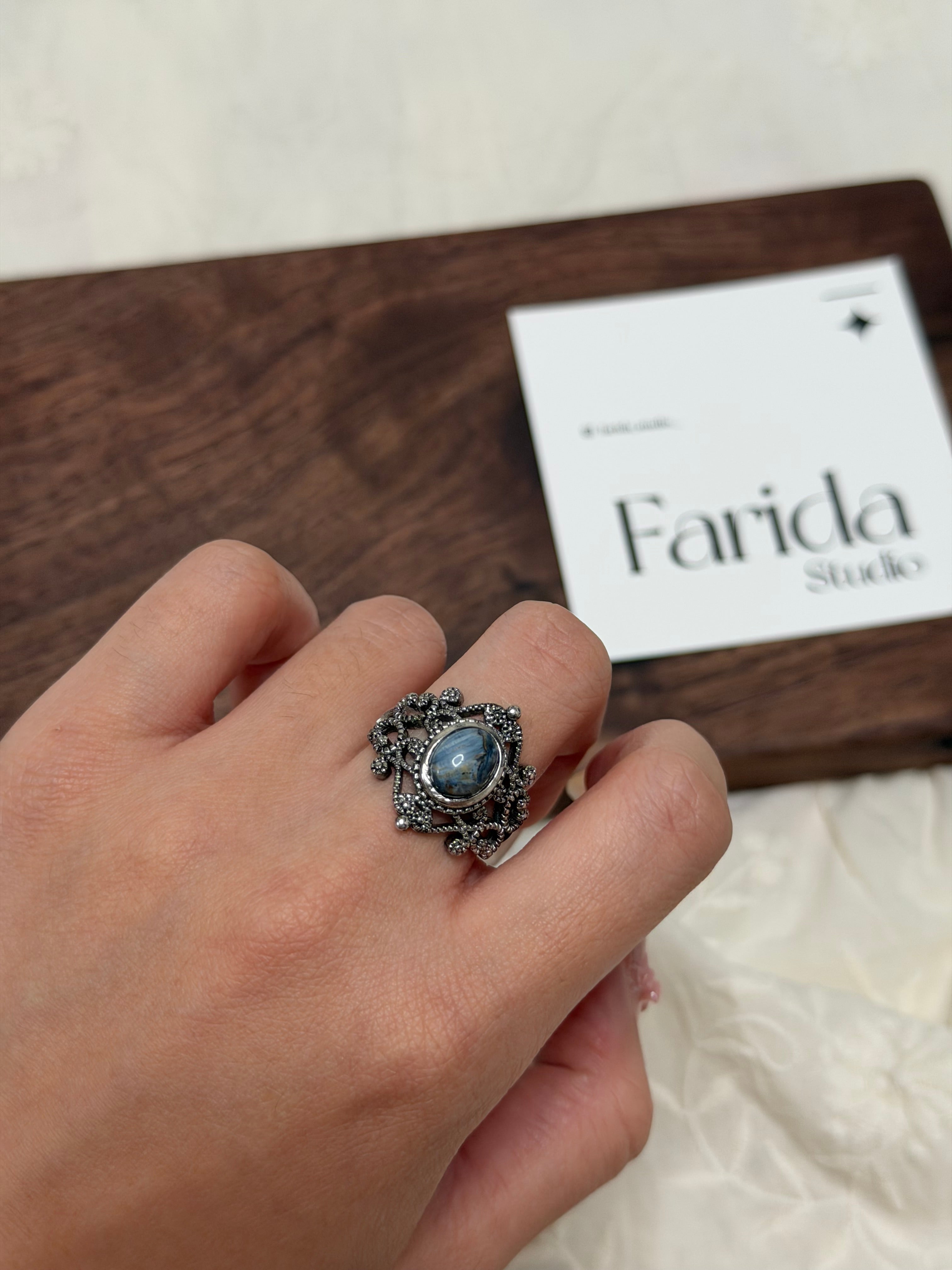 復古宮廷風彼得石戒指