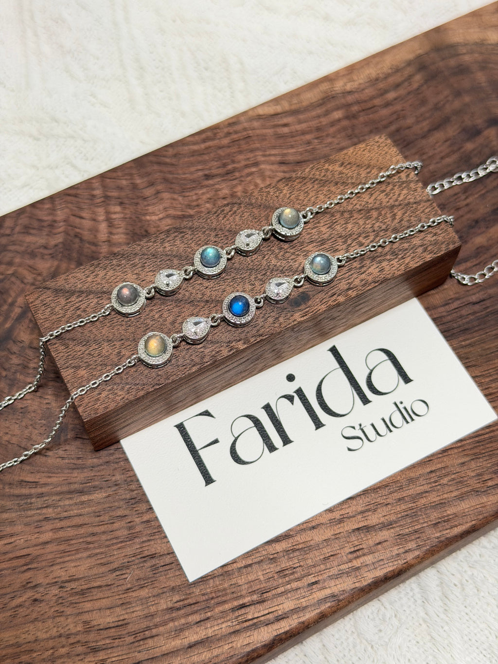 ✨ 月光流影灰拉長石手鏈✨