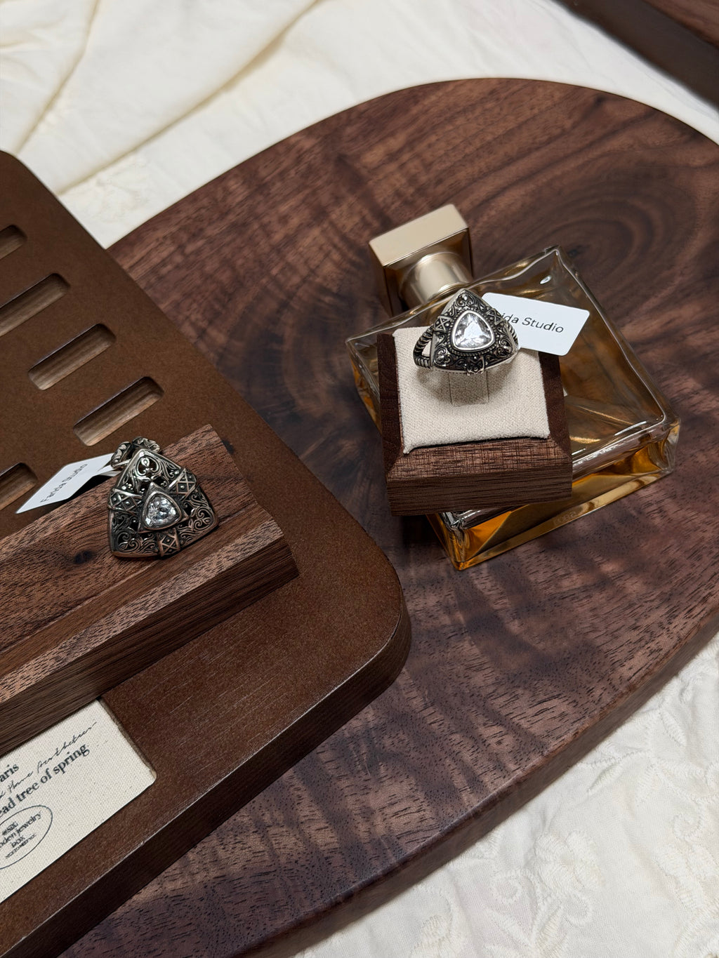 復古三角白水晶套裝