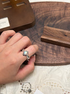 巴洛克風格灰月光戒指