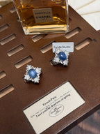 雕刻花紋藍晶石戒指