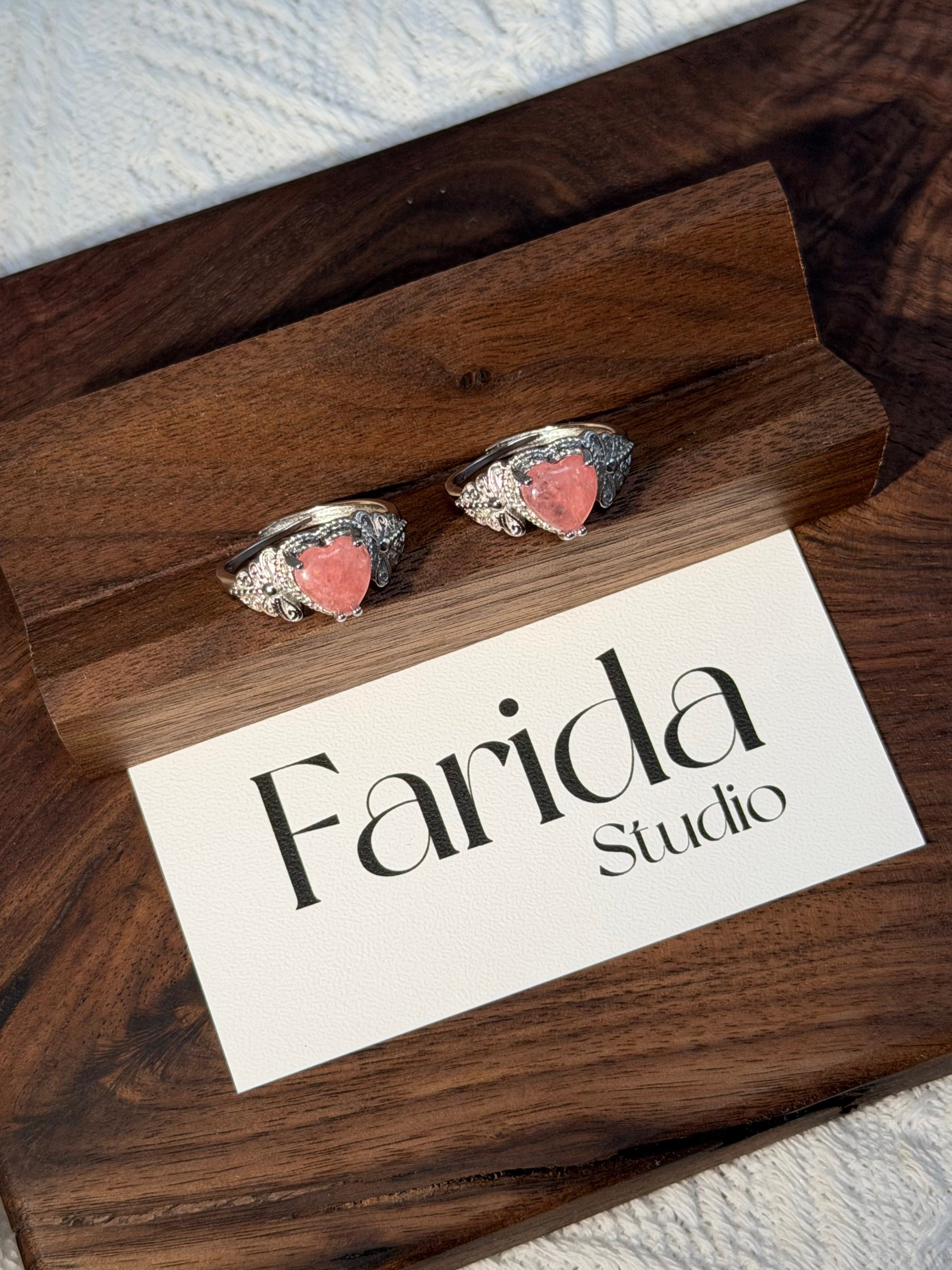 玉化冰透紅紋石鈦鋼戒指