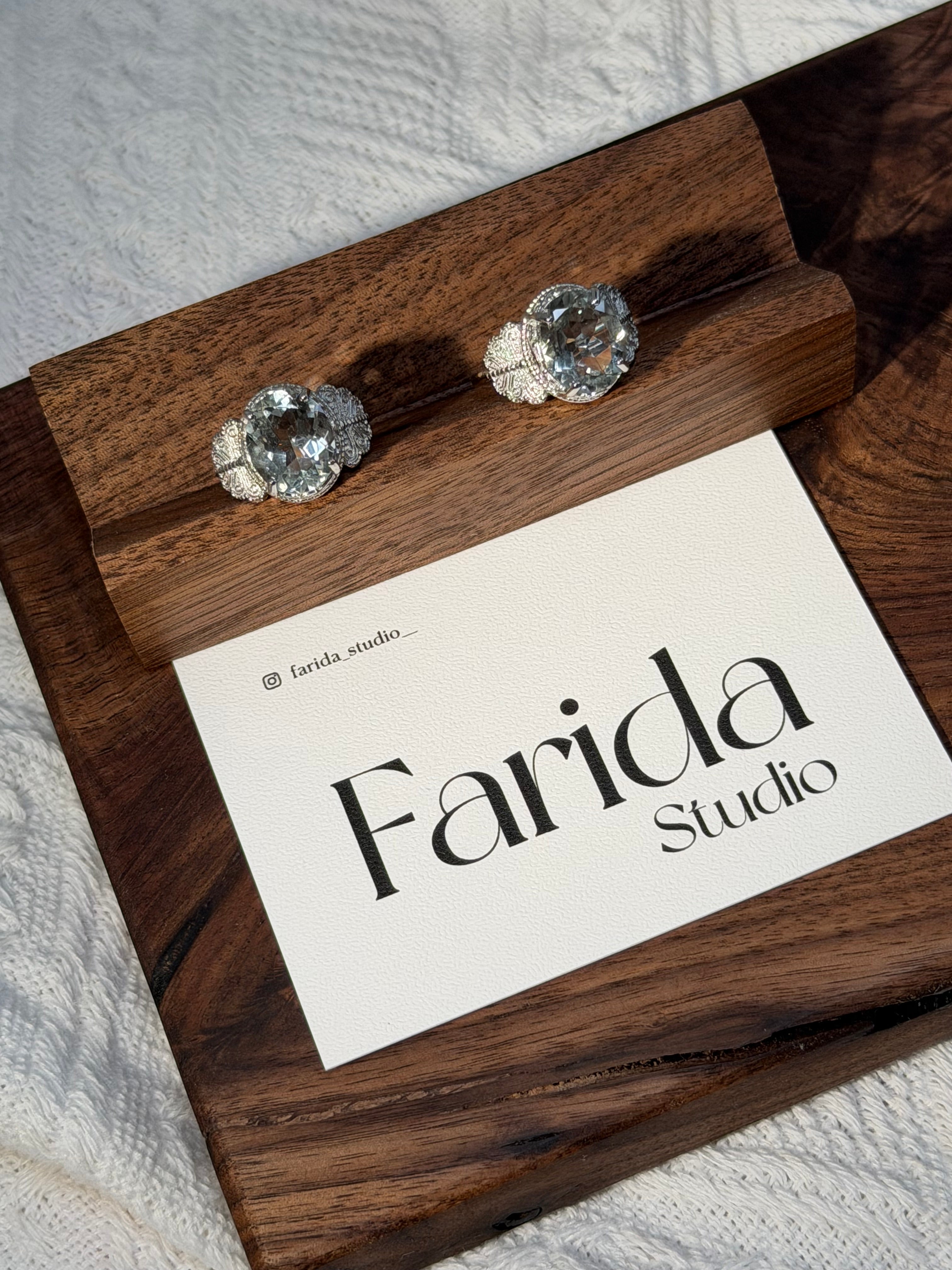 白水晶鈦鋼戒指