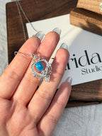 藍磷灰愛心吊墜