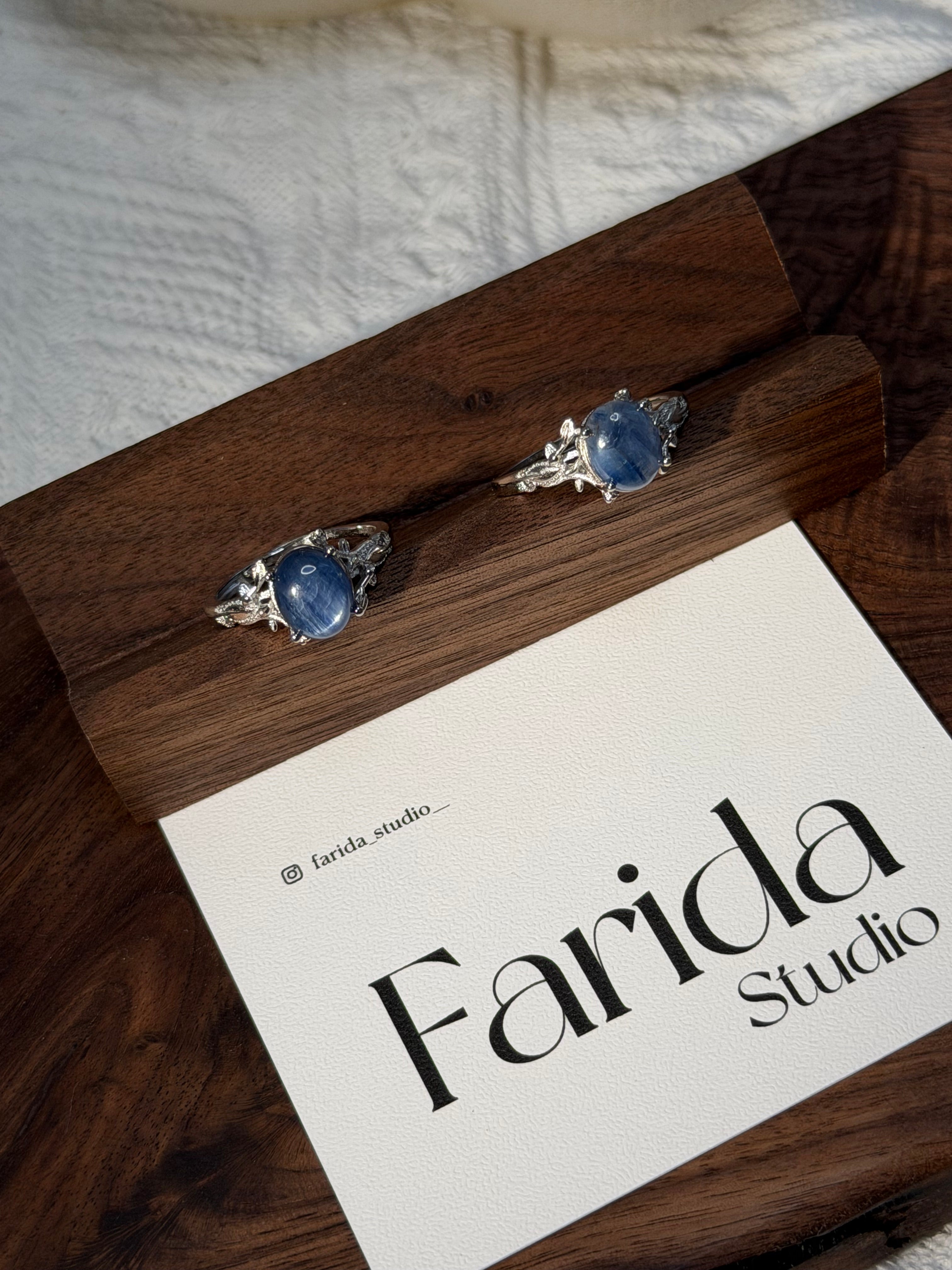 藍晶石鈦鋼戒指