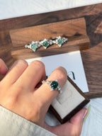 藍水翡翠鈦鋼戒指