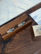 蕾絲藍托帕鈦鋼戒指