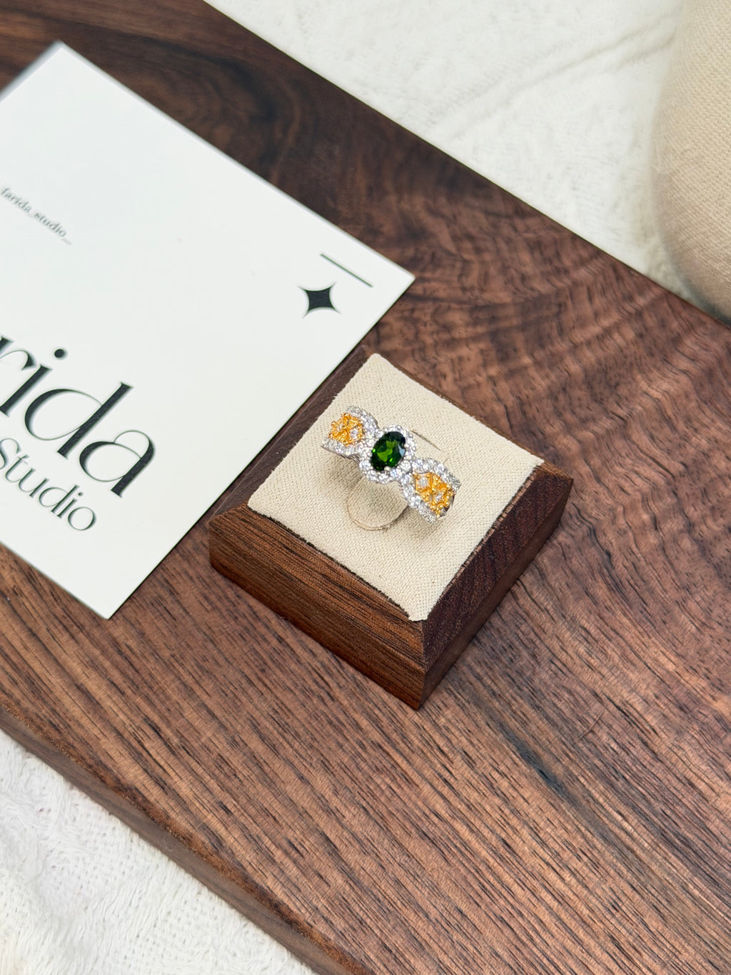 S925透輝石純銀戒指