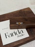 S925黃水晶純銀戒指