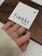 綠葡萄石鈦鋼戒指