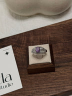 蛋面紫水晶戒指