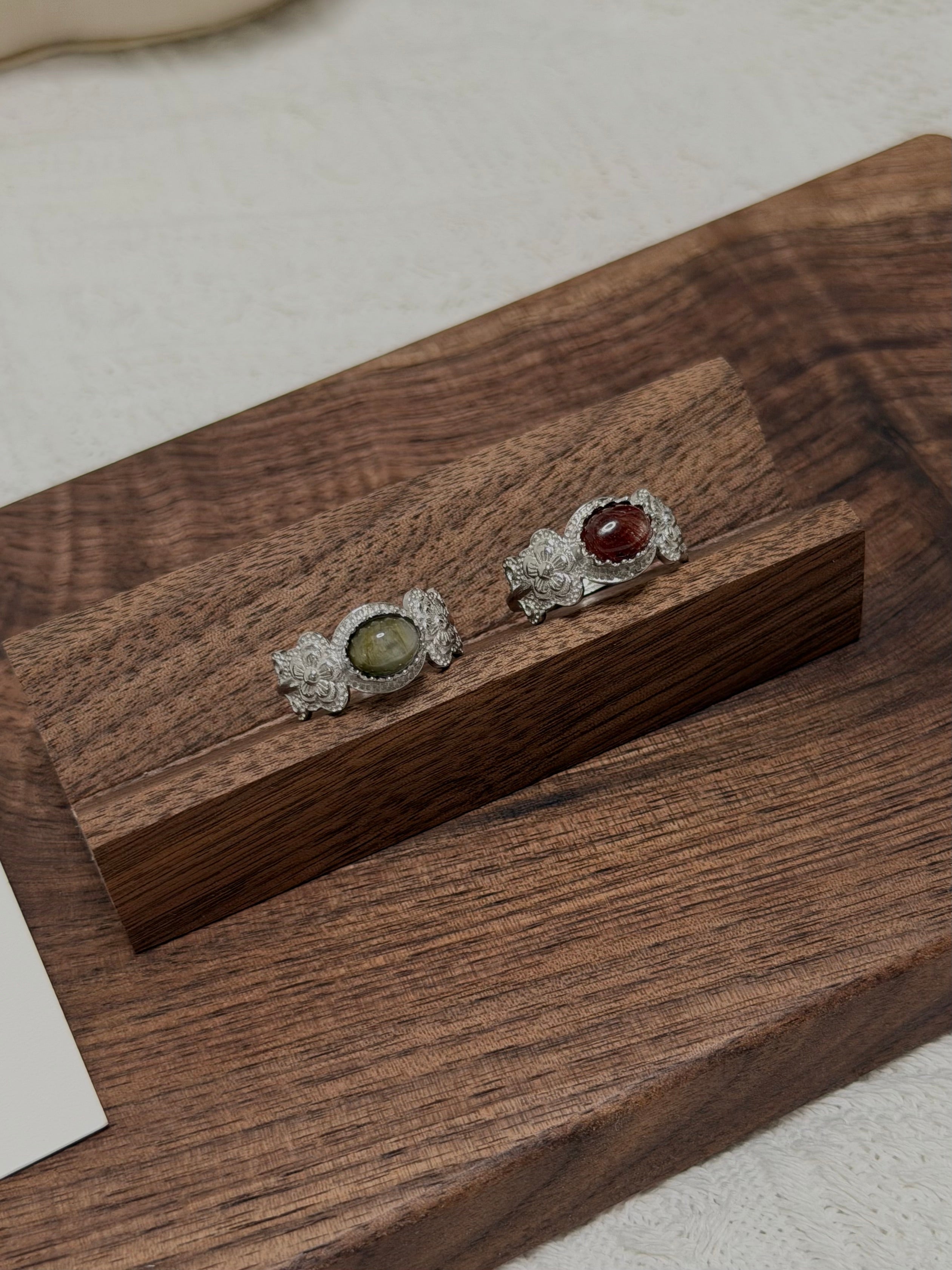 尼泊爾花花兔毛戒指