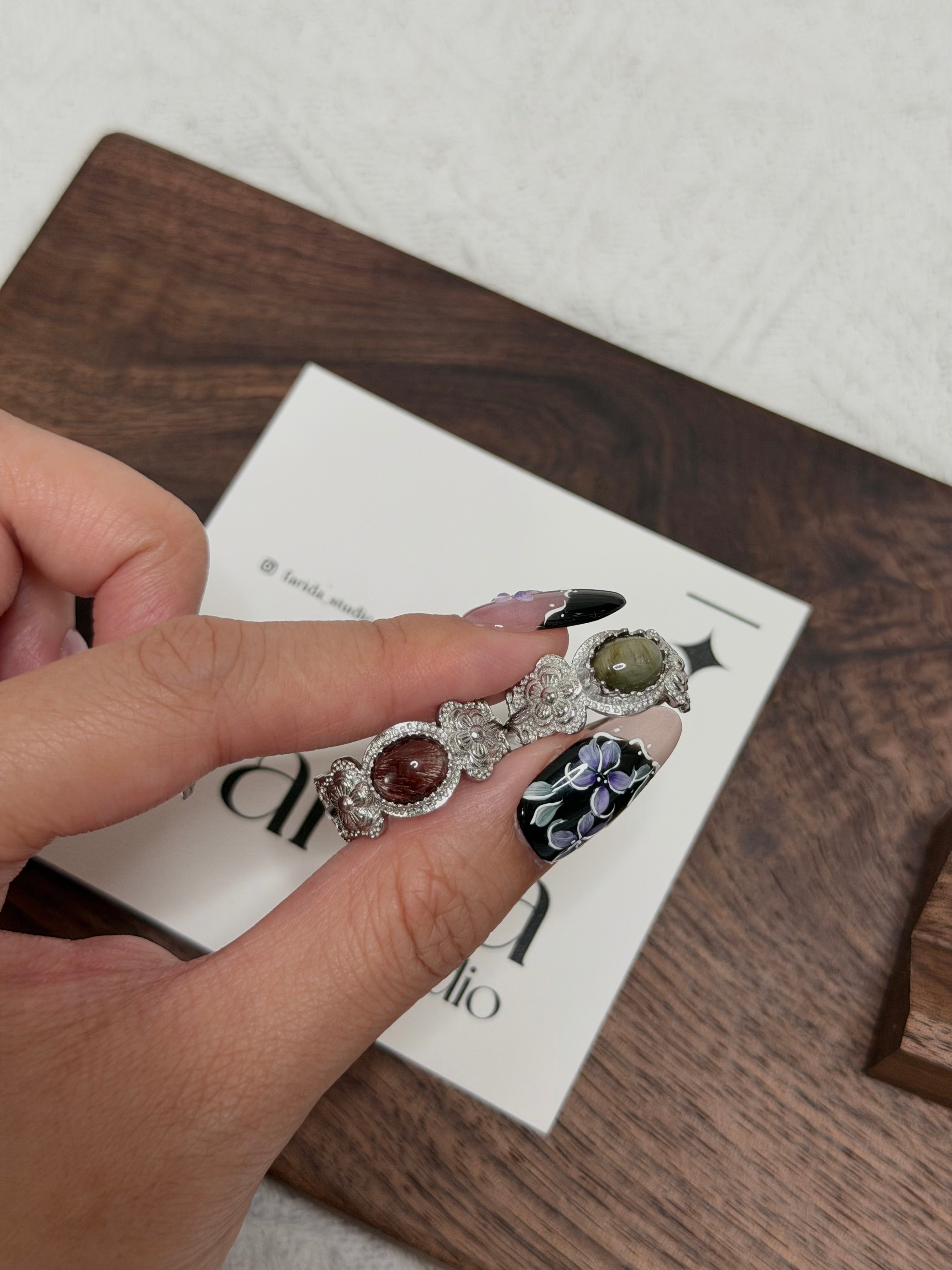 尼泊爾花花兔毛戒指