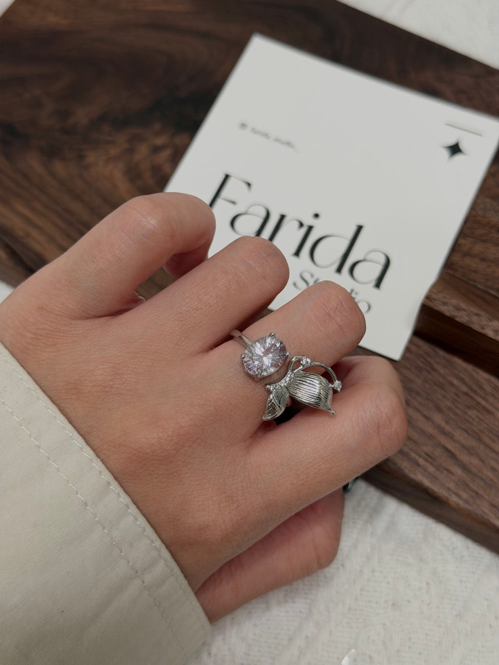 薰衣草紫水晶鈦鋼戒指