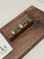 羽毛托灰拉長石戒指