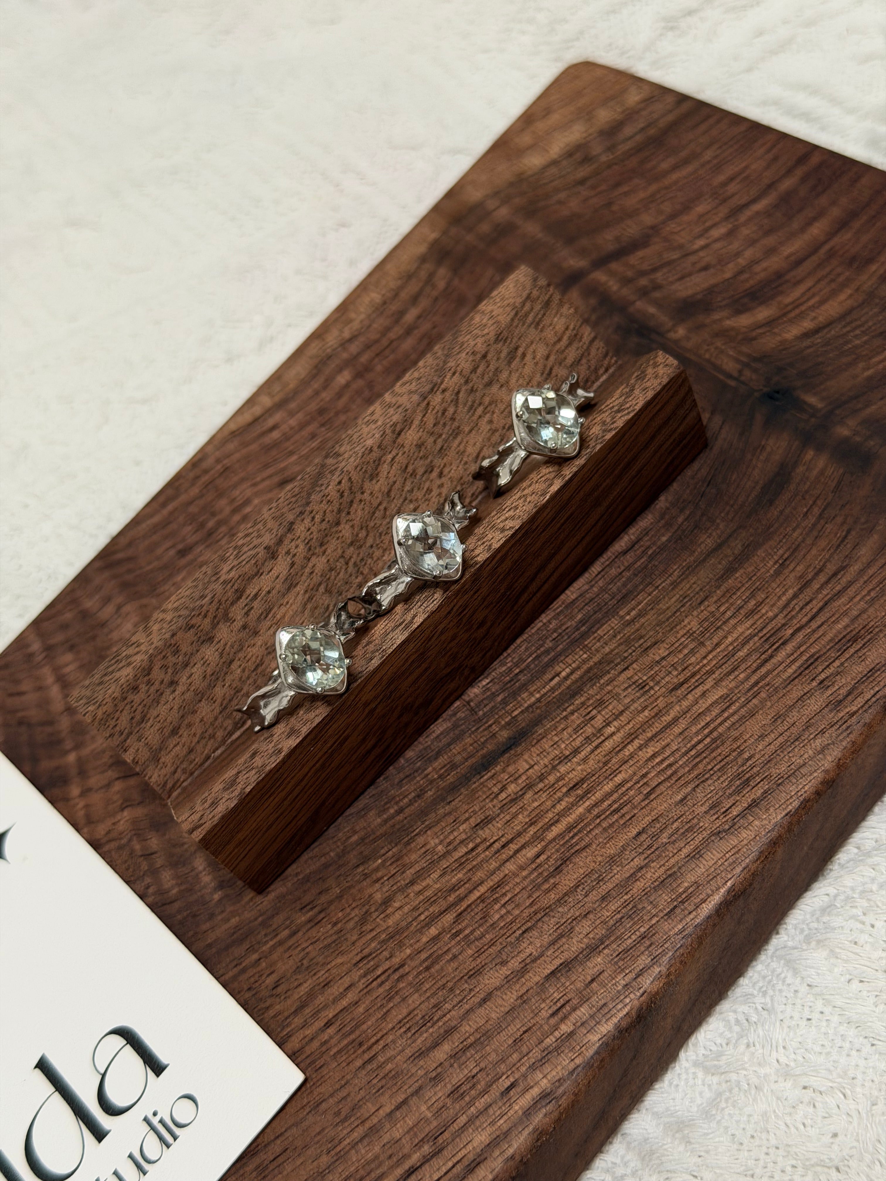 巴洛克風綠水晶戒指