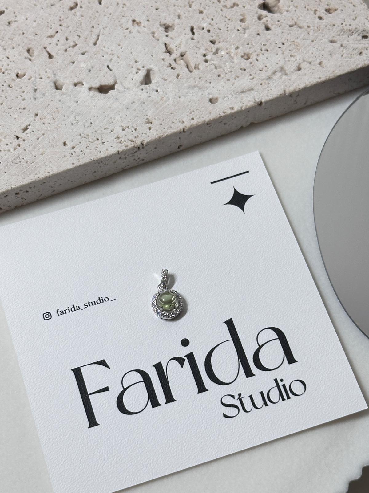 綠橄欖石蛋面S925銀吊墜