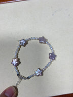 粉紫色星星珍珠手鏈