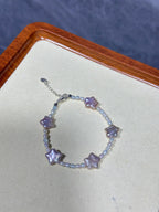 粉紫色星星珍珠手鏈