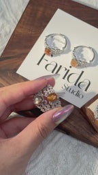 黑金骨幹蕾絲戒指